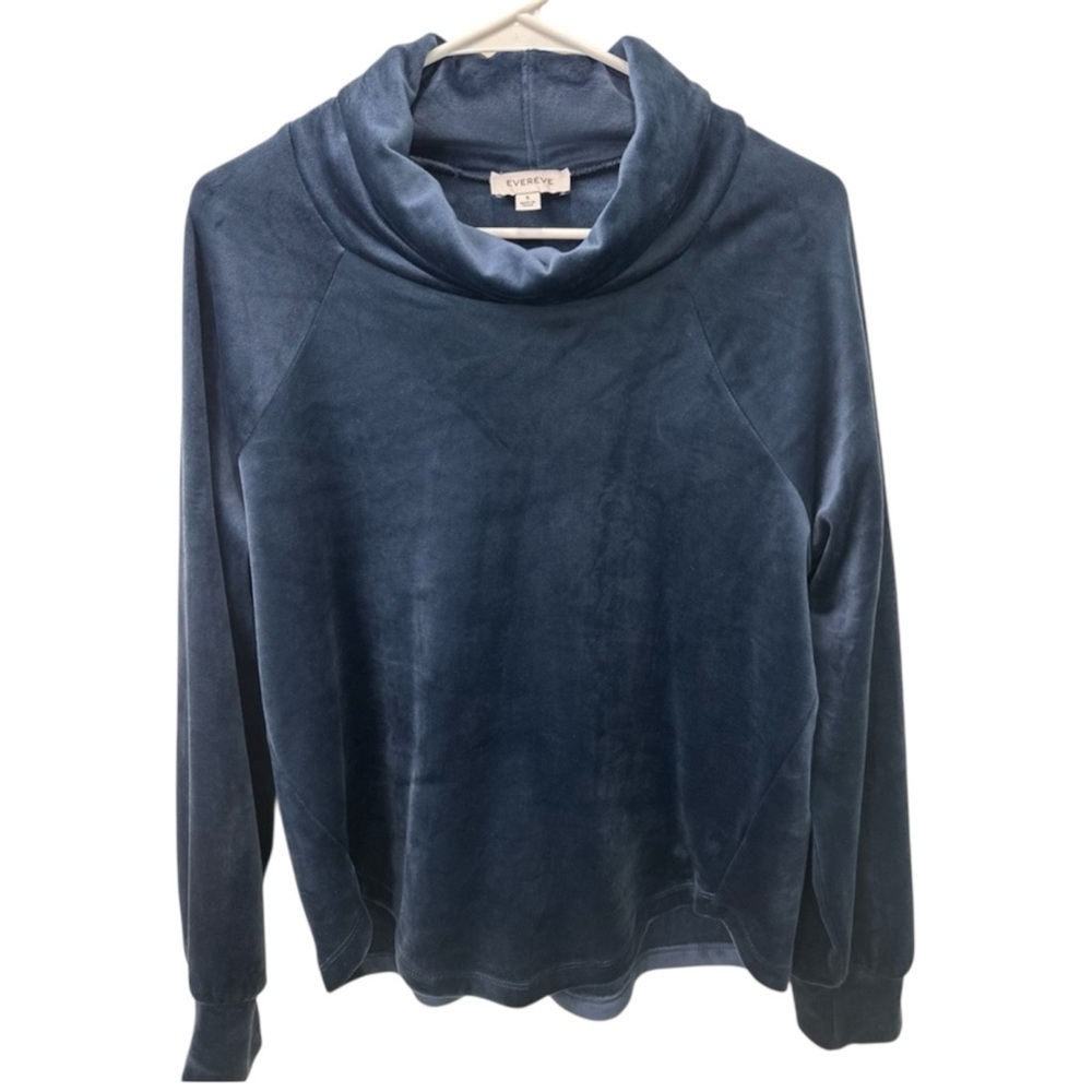 Evereve Milo Cozy Funnel Deep Blue Cowl Neck S